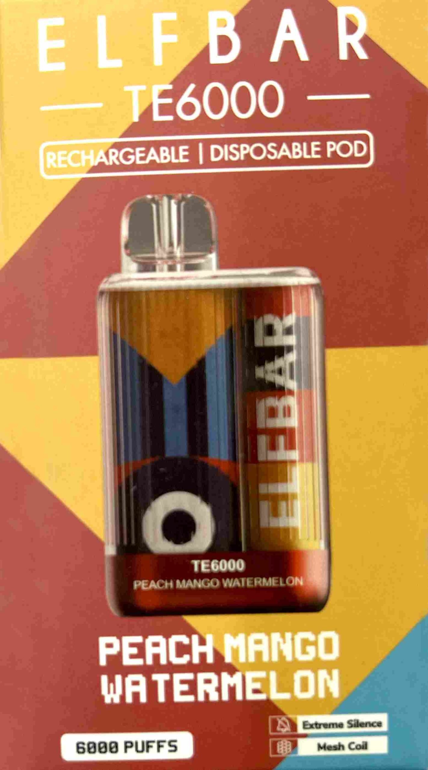 ELF BAR TE6000 - Peach Mango Watermelon