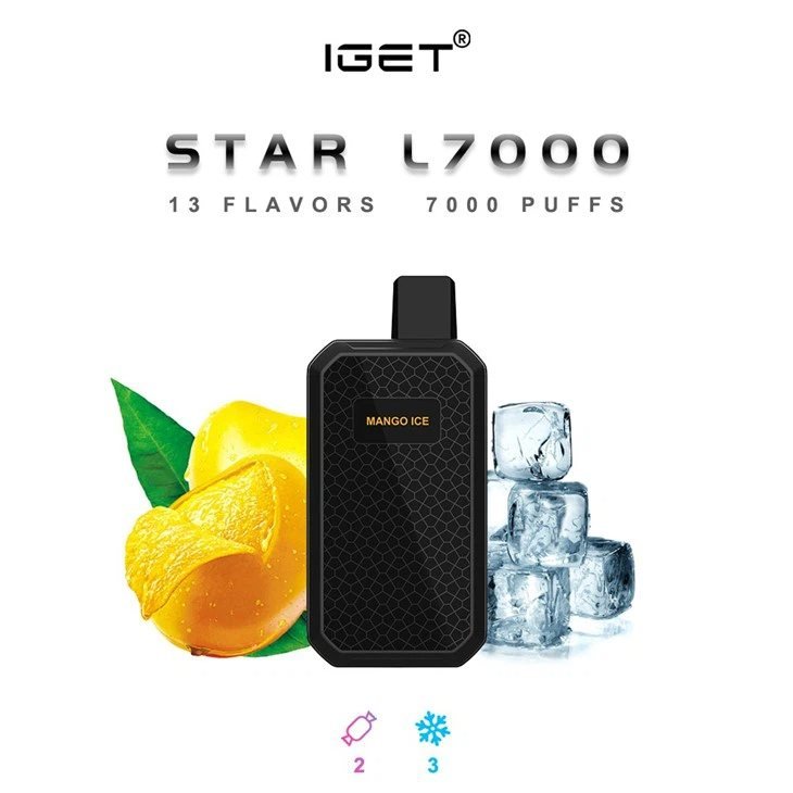 IGET STAR L7000 DISPOSABLE VAPE - MANGO ICE