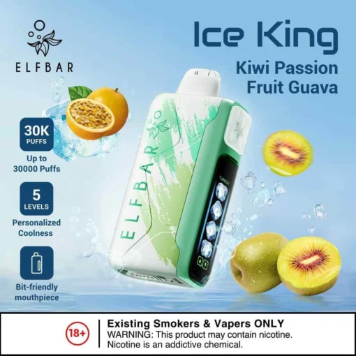 Elf Bar Ice King - Kiwi Passion Fruit Guava - 30K