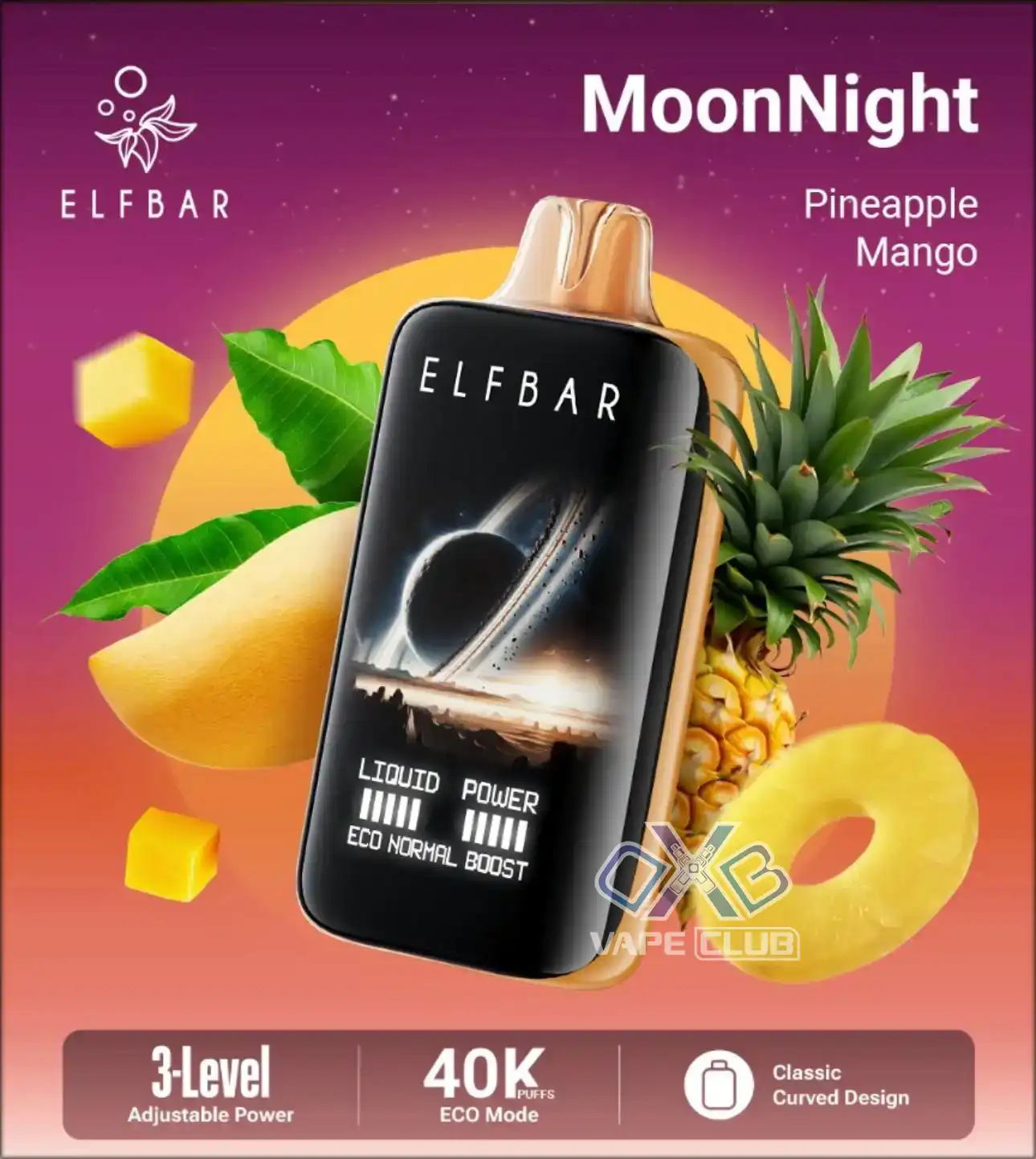ELF BAR Moon Night 40K Puffs – Pineapple Mango