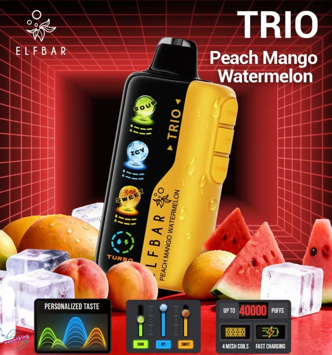 Buy Elf Bar Trio - Peach Mango Watermelon - 40k Puffs