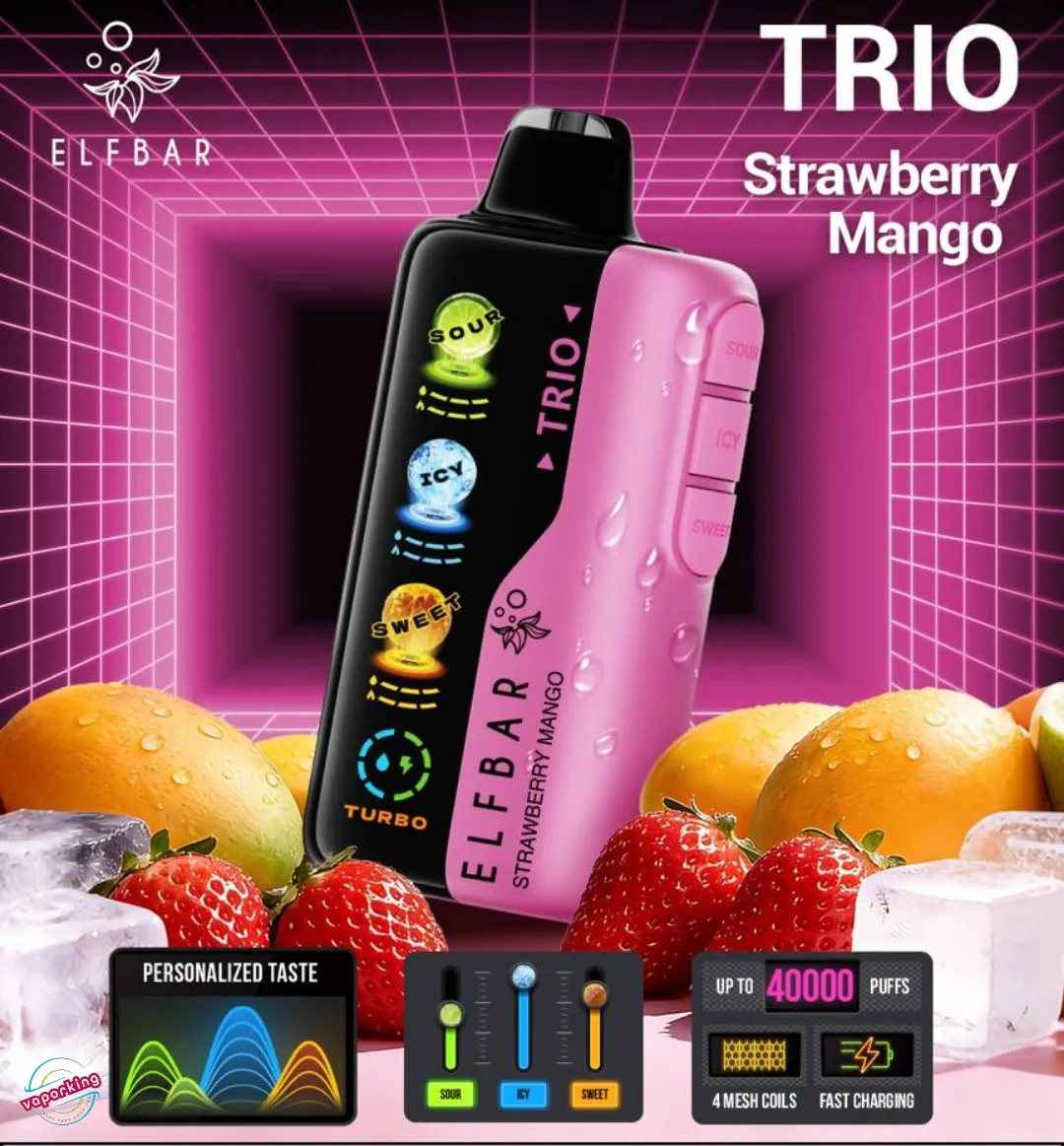 Buy Elf Bar Trio - Strawberry Mango - 40k Puffs