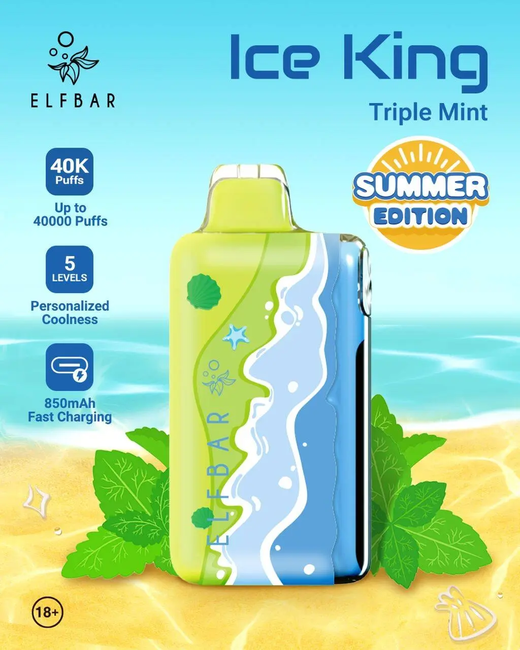 ELF BAR ICE KING SUMMER EDITION TRIPLE MINT