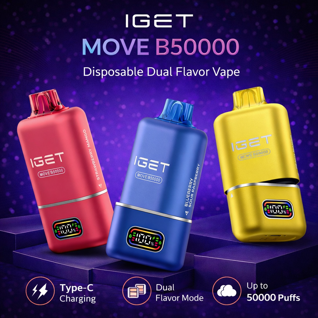 IGET MOVE B50000 (50k Puffs – 2 Flavours in 1 device)