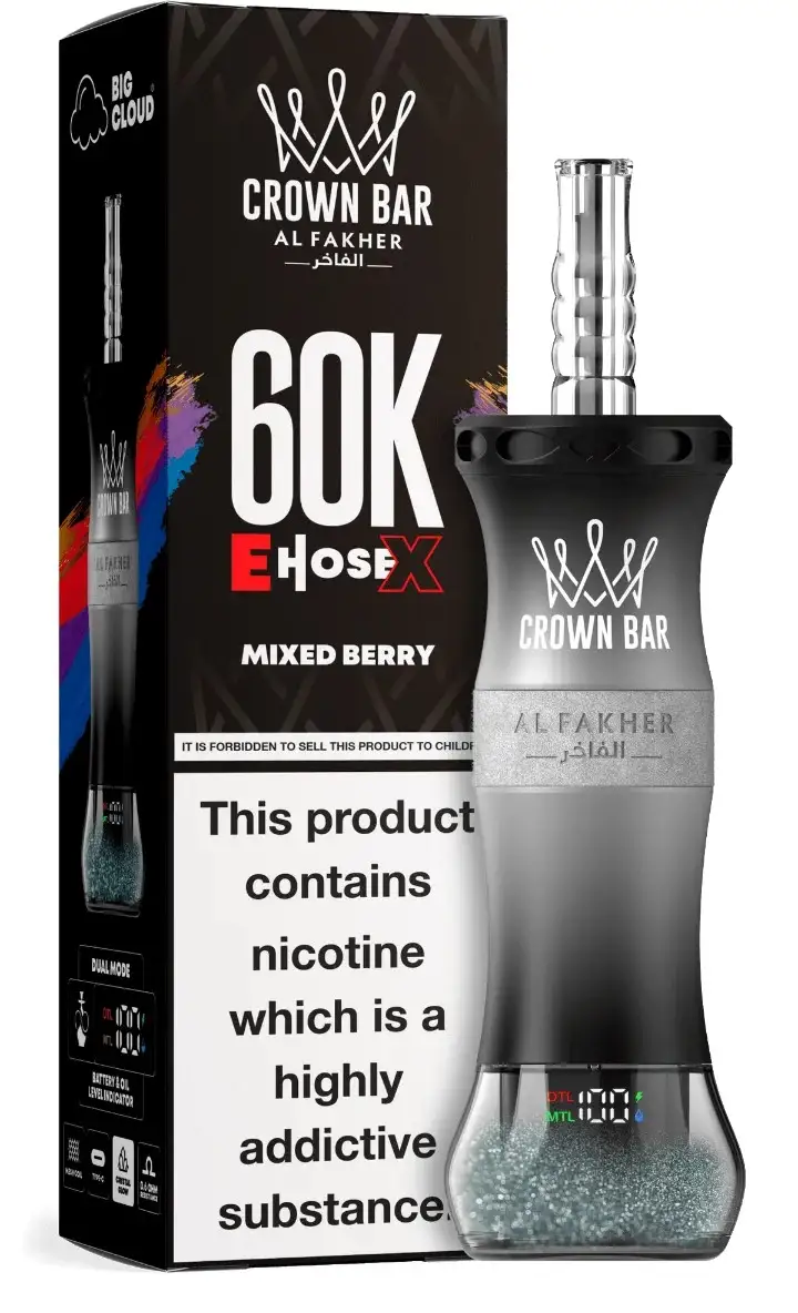 Al Fakher Crown Bar E-Hose X - Mixed Berry – 60K Puffs