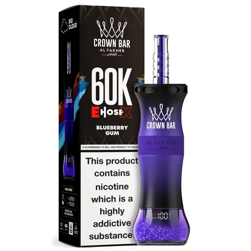 Al Fakher Crown Bar E-Hose X - Blueberry Gum – 60K Puffs