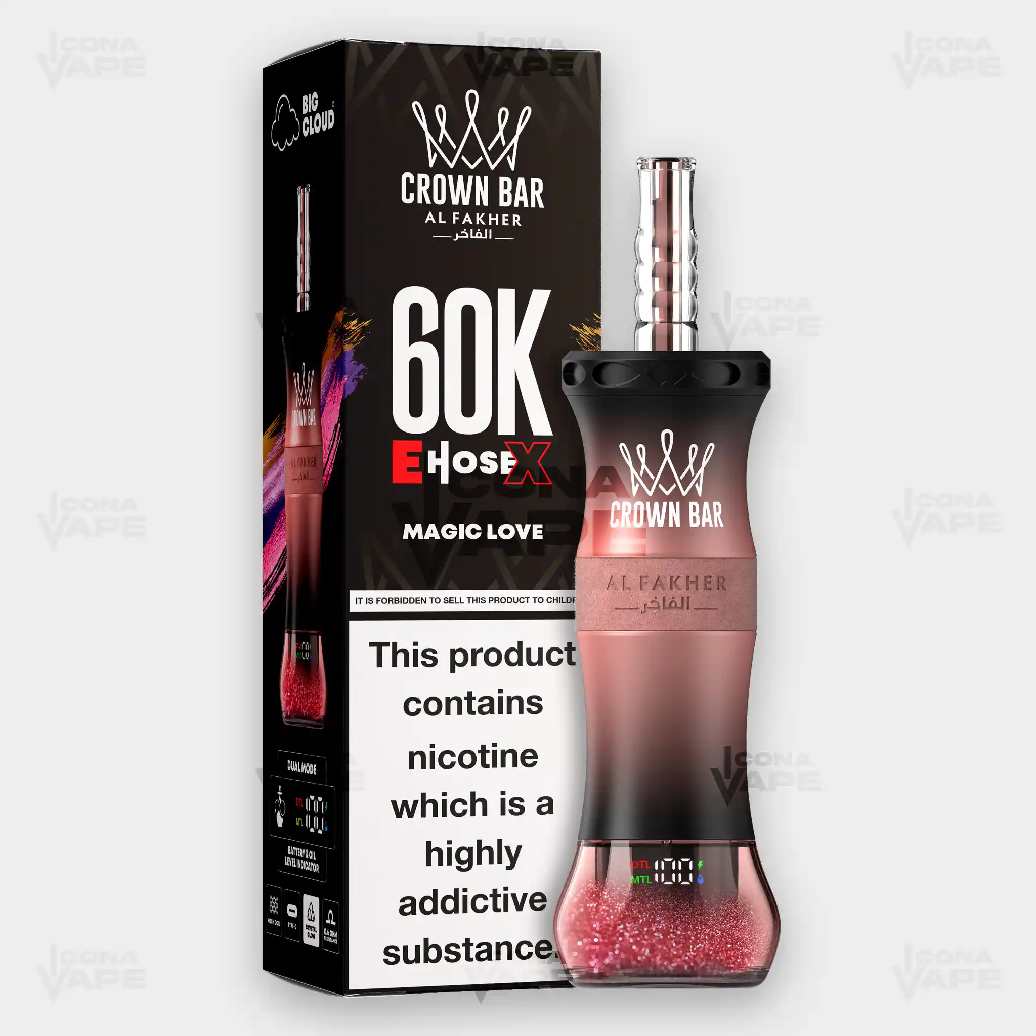 Al Fakher Crown Bar E-Hose X - Magic Love – 60K Puffs