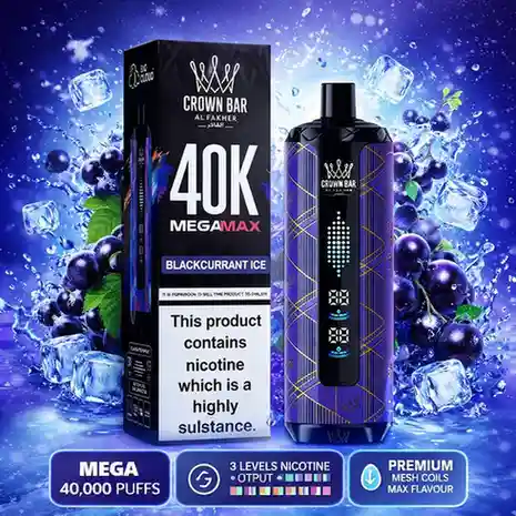 Al Fakher - Mega Max - 40,000 Puffs – Blackcurrant Ice