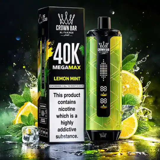 Al Fakher Mega Max 40,000 Puffs – Lemon Mint