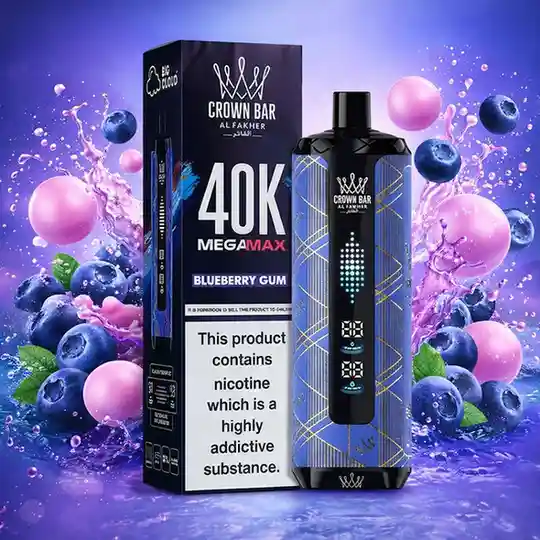 Al Fakher Mega Max 40,000 Puffs – Blueberry Gum