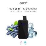 IGET STAR L7000 DISPOSABLE VAPE – BLUEBERRY ICE
