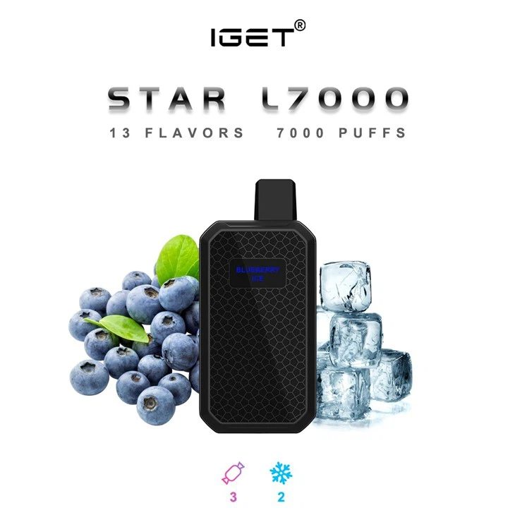 IGET STAR L7000 DISPOSABLE VAPE - BLUEBERRY ICE