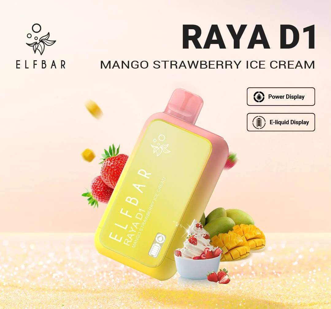 ELF BAR RAYA D1 - Mango Strawberry Ice Cream